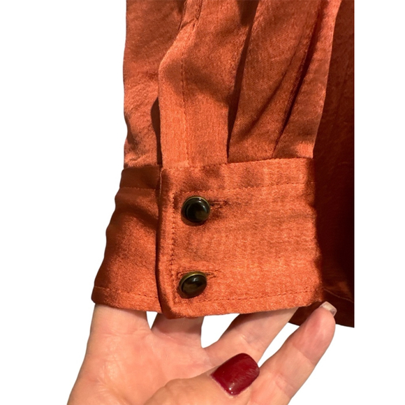 Women's Anthropologie Blouse, Rust, Size M - Picture 4 of 7